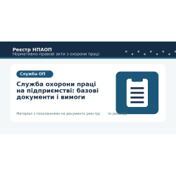 Служба охорони праці на підприємстві: базові документи і вимоги