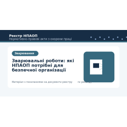 Зварювальні роботи: які НПАОП потрібні для безпечної організації